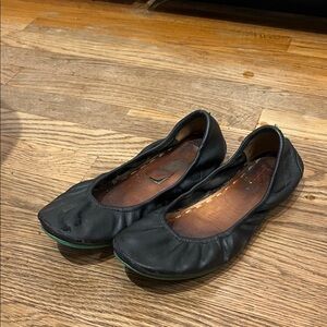 Tieks Black Leather Women's Flats